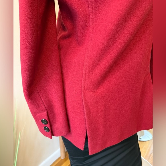 J Crew Double-Breasted Wool Red Peacoat Small Y2K - Picture 8 of 12